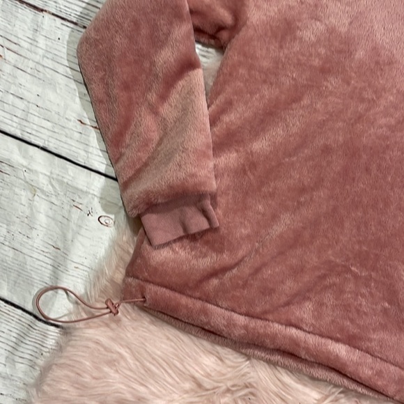 Anthropologie Sunday in Brooklyn Kelyn Pink Leopard Fleece Pullover Jacket - Picture 9 of 12